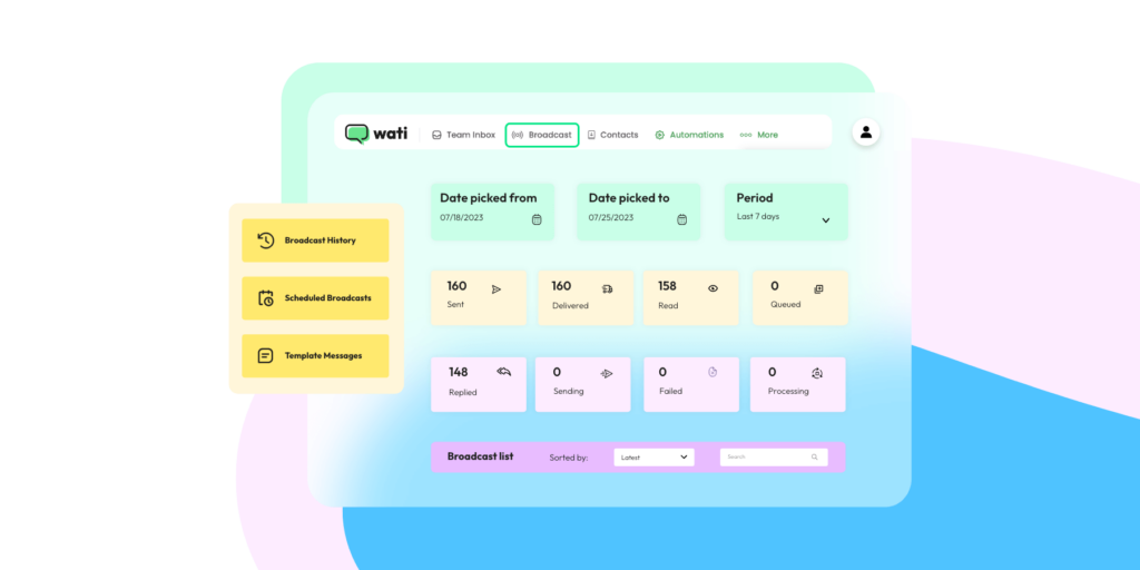 Wati's dashboard