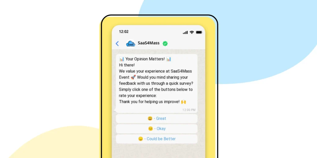 WhatsApp newsletter asking for feedback via a poll